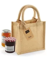 Sacosa Cadou din Iuta - Jute Petite Gift Bag – cu logo personalizat — fotografia 1