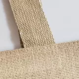 Sacose din iuta pentru cumparaturi cu manere lungi Elegant Shopper – cu logo personalizat — fotografia 3
