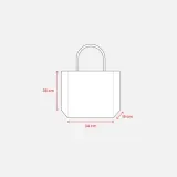 Sacoșă din iută cu mânere din bumbac. Prezintă închidere cu fermoar – cu logo personalizat — fotografia 4
