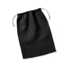 Saculet din iuta NEGRU - Jute Stuff Bag Black – cu logo personalizat — fotografia 2
