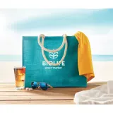 Geantă de cumpărături din iută Aura – cu logo personalizat — fotografia 4