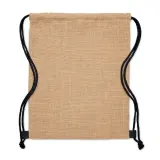 Rucsac cu cordon din iută Fukuro – cu logo personalizat — fotografia 2
