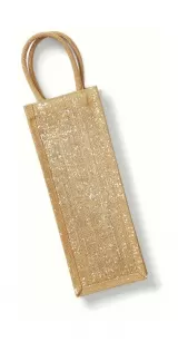 Sacosa din iuta pentru sticla - Shimmer Jute Bottle Bag – cu logo personalizat — fotografia 3