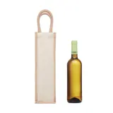 Pungă din iută pentru o sticlă Campo Di Vino – cu logo personalizat — fotografia 2