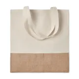 Sacoșă cu părți din iută India Tote – cu logo personalizat — fotografia 1