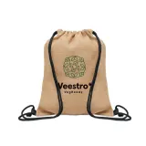 Rucsac cu cordon din iută Fukuro – cu logo personalizat — fotografia 3