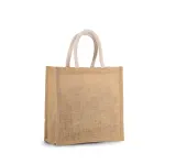 Geantă de pânză din iută – mare – cu logo personalizat — fotografia 3