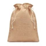 Săculeț cadouri de iută 14x 22cm Jute Small – cu logo personalizat — fotografia 1
