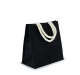 Geantă de pânză din iută – mare – cu logo personalizat — fotografia 4