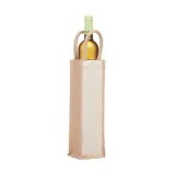 Pungă din iută pentru o sticlă Campo Di Vino – cu logo personalizat — fotografia 3