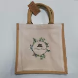 Sacosa pentru pictat din iuta si bumbac - Printers' Midi Jute Bag – cu logo personalizat — fotografia 4