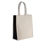 Geantă de pânză din bumbac și iută – 23 l – cu logo personalizat — fotografia 2