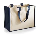 Sacosa pictat clasic bumbac si Iuta - Printers' Jute Classic Shopper – cu logo personalizat — fotografia 1