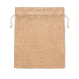 Săculeț cadouri de iută 14x 22cm Jute Small – cu logo personalizat — fotografia 2
