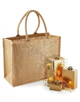 Sacoșă din iută cu fire aurii big - Shimmer Jute Shopper — fotografia 3