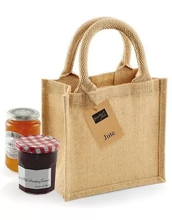 Sacosa Cadou din Iuta - Jute Petite Gift Bag – cu logo personalizat