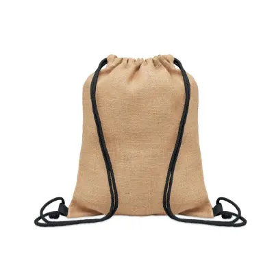 Rucsac cu cordon din iută Fukuro – cu logo personalizat
