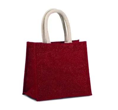 Geantă de pânză din iută – medie – cu logo personalizat