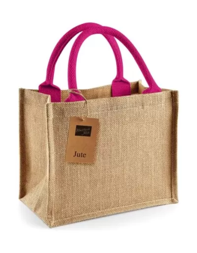 Sacoșe din iută Mini Gift Bag cu mânere diverse culori
