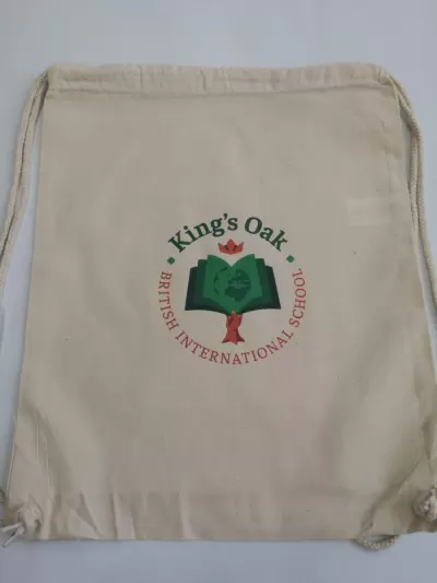 Saculet / Rucsac din bumbac pentru gradinita / sala – cu logo personalizat