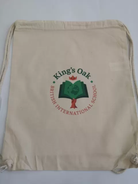 Saculet / Rucsac din bumbac pentru gradinita / sala – cu logo personalizat