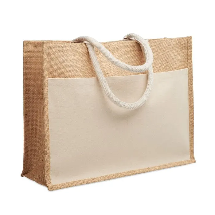 Geantă de cumpărături din iută Baga – cu logo personalizat