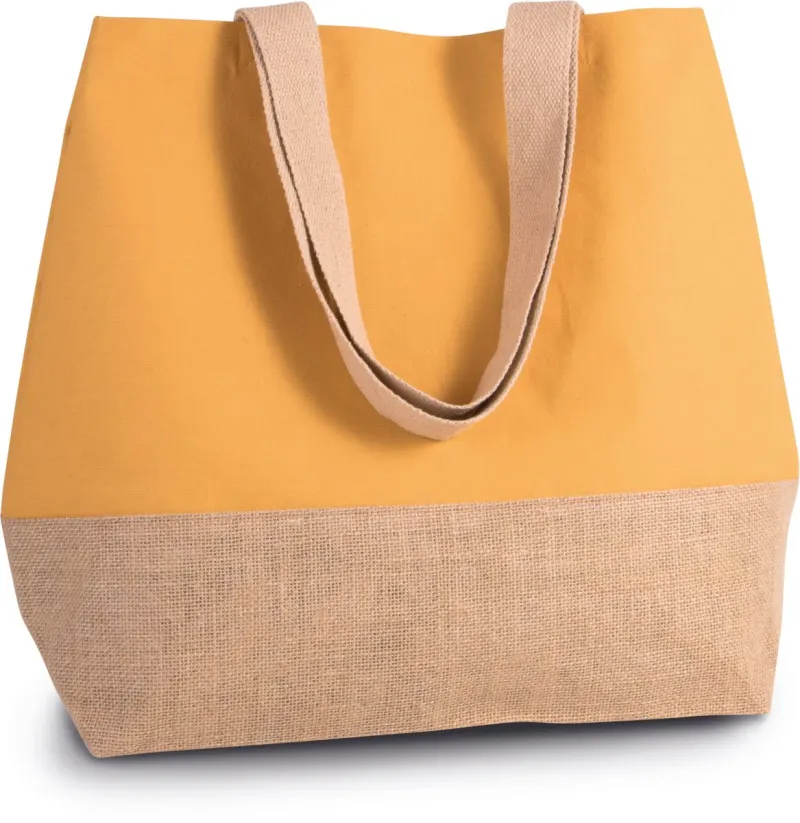 Geantă de cumpărături din pânză și iută – cu logo personalizat