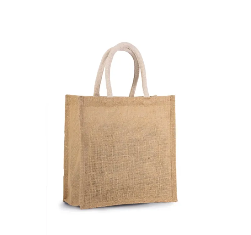 Geantă de pânză din iută – mare – cu logo personalizat